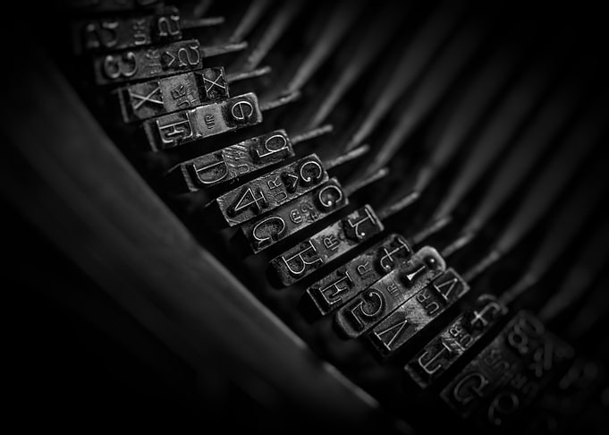 Old typewriter detail.
