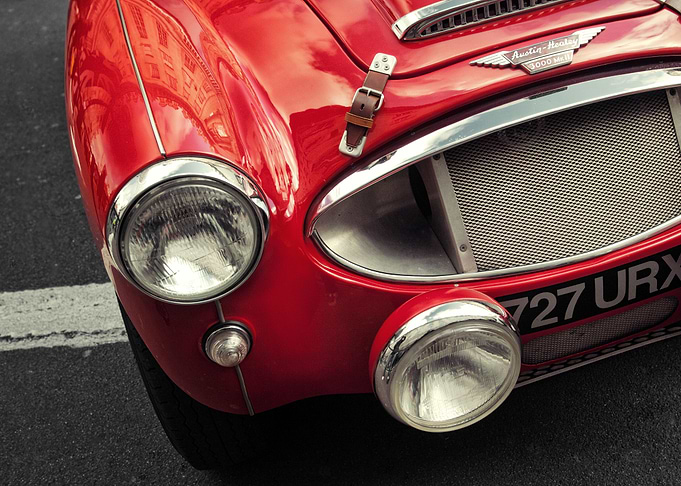British red sports car
