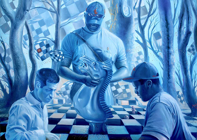 Alessandro Fantini - Endover Park, oil on canvas, 50x70 ...