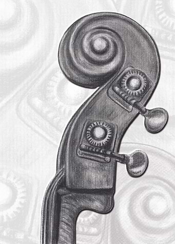Headstock in charcoal