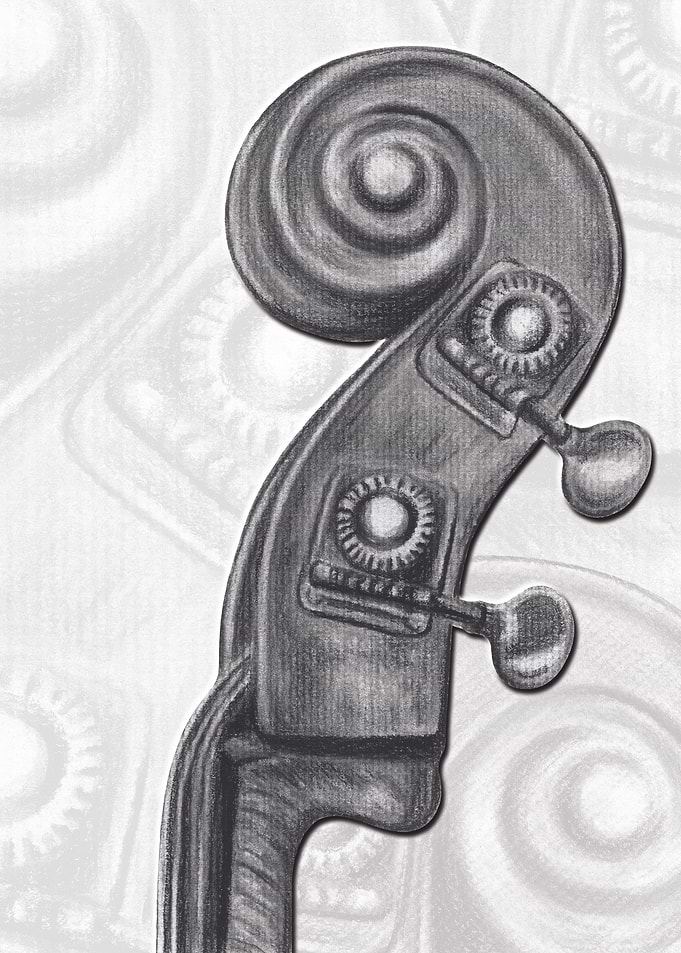 Headstock in charcoal