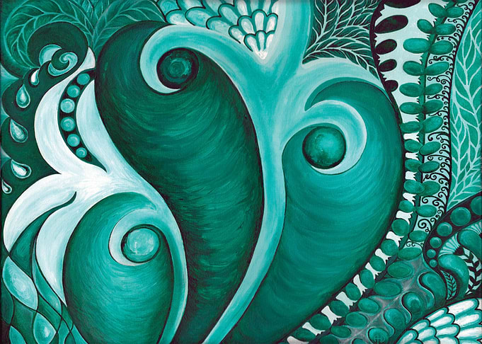 Green Dream - acrylic painting