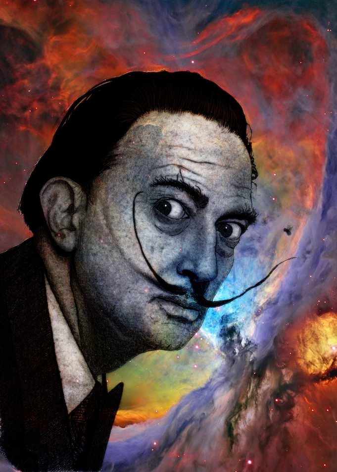 Salvador Dalí (space colored version).
