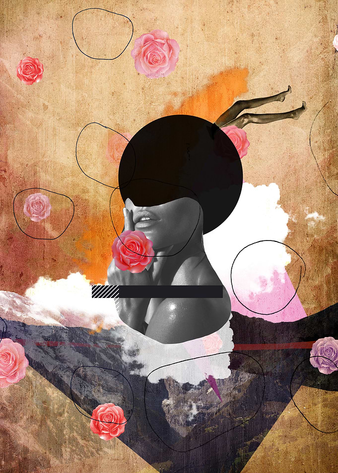 Contemporary fashionistas collage