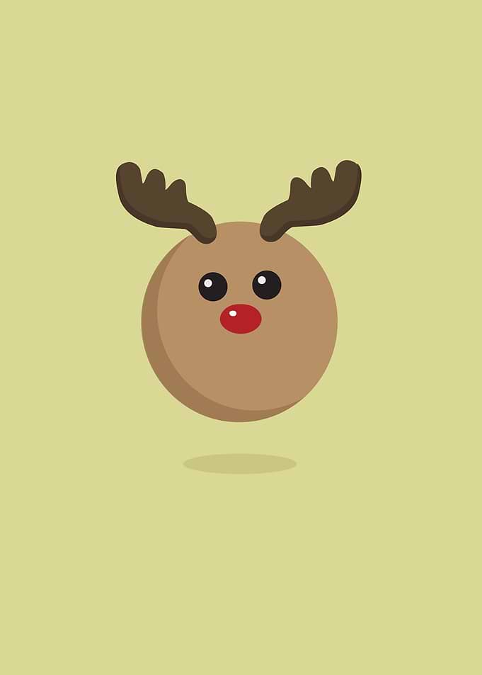 Circle Rudolph Xmas