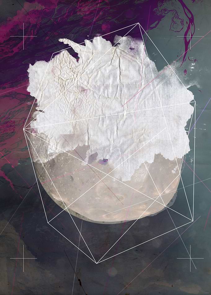 Abstract white volcano