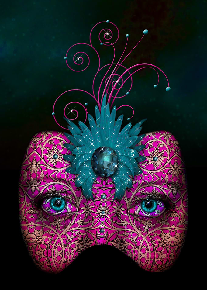 Masked self portrait