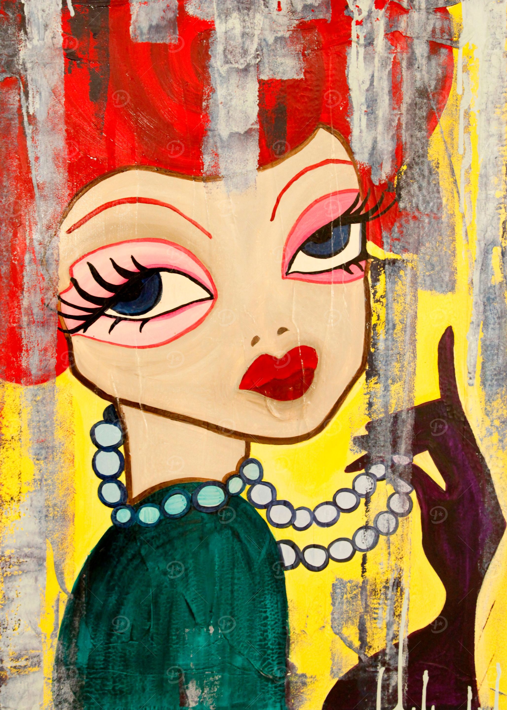 lady in plastik