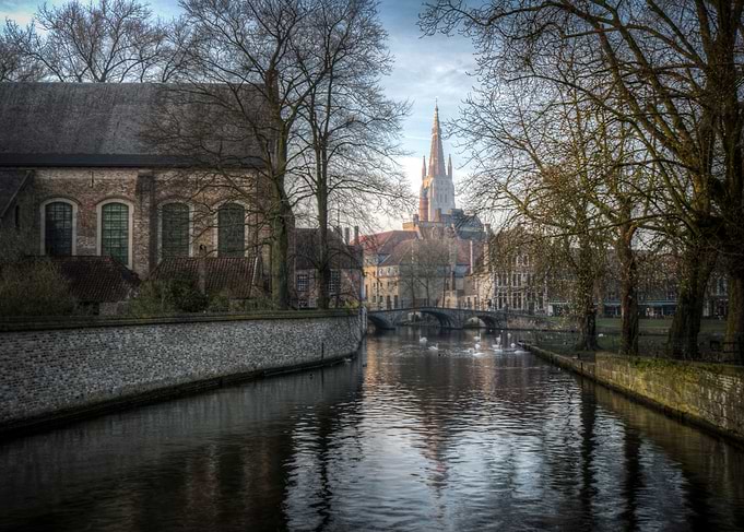 From near the Beguinage looking toward Church of Our La ...