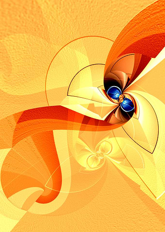 Simple Floral Digital Art with texture
