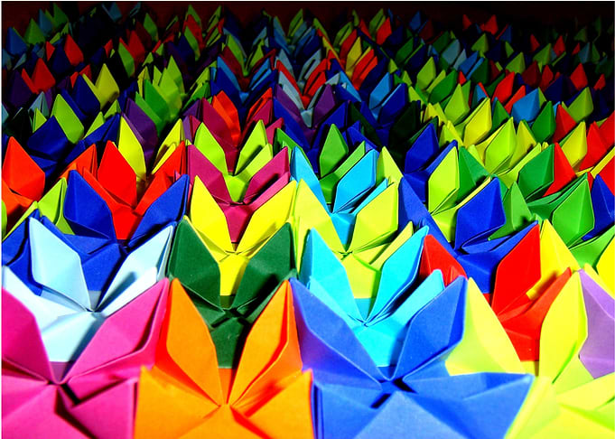 PixeLove Modular origami graphic