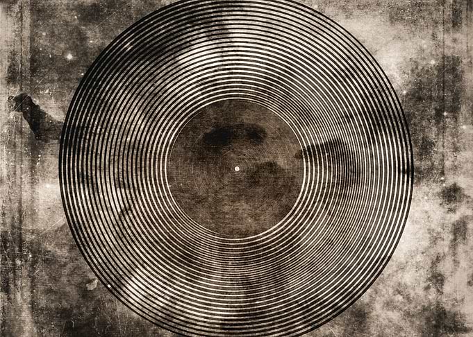 Vintage Vinyl Records Retro Music Art