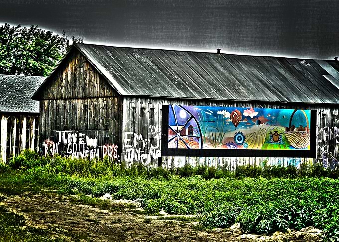 Barn Graffiti Mural