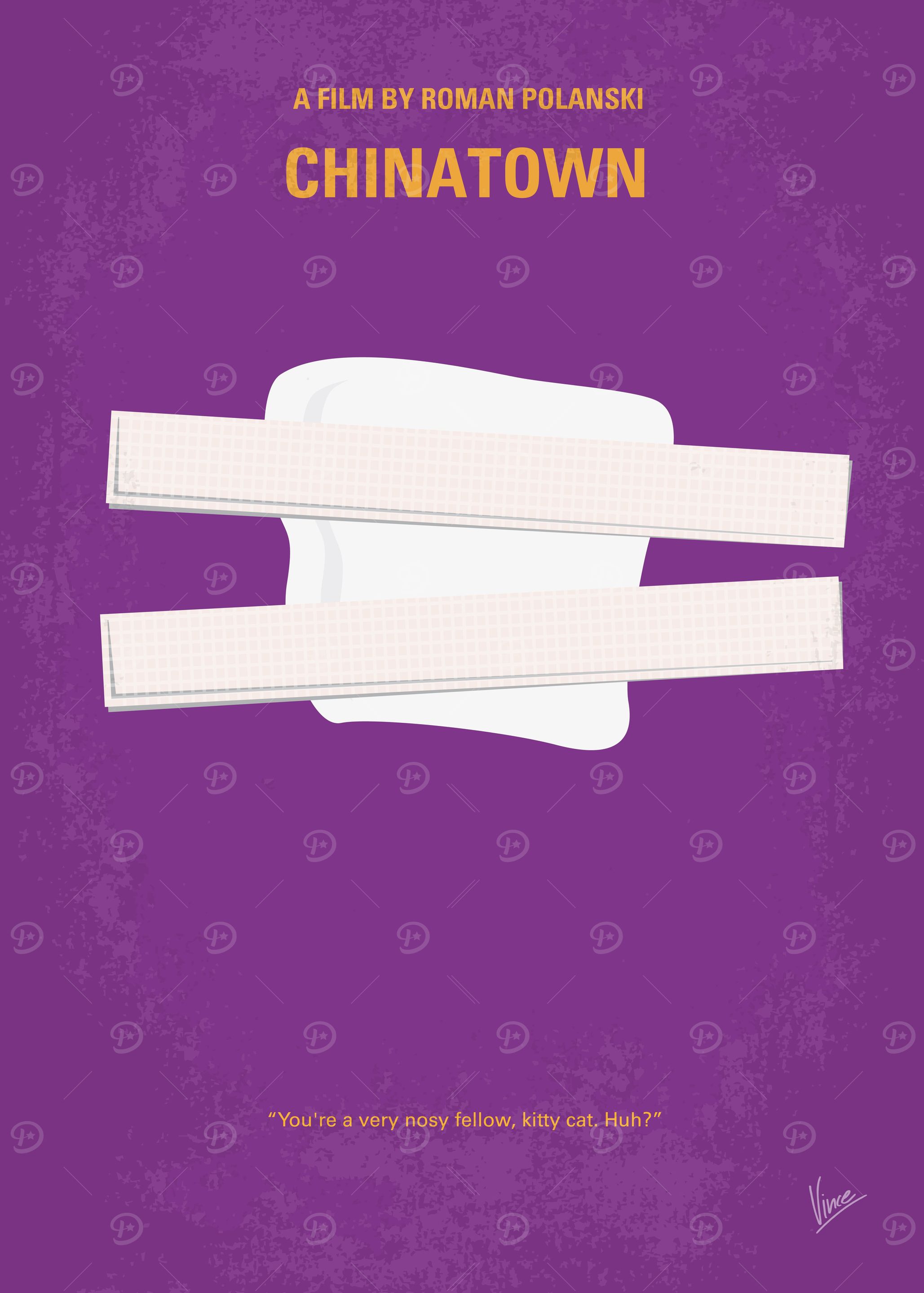 No015 My chinatown minimal movie poster A private dete ...