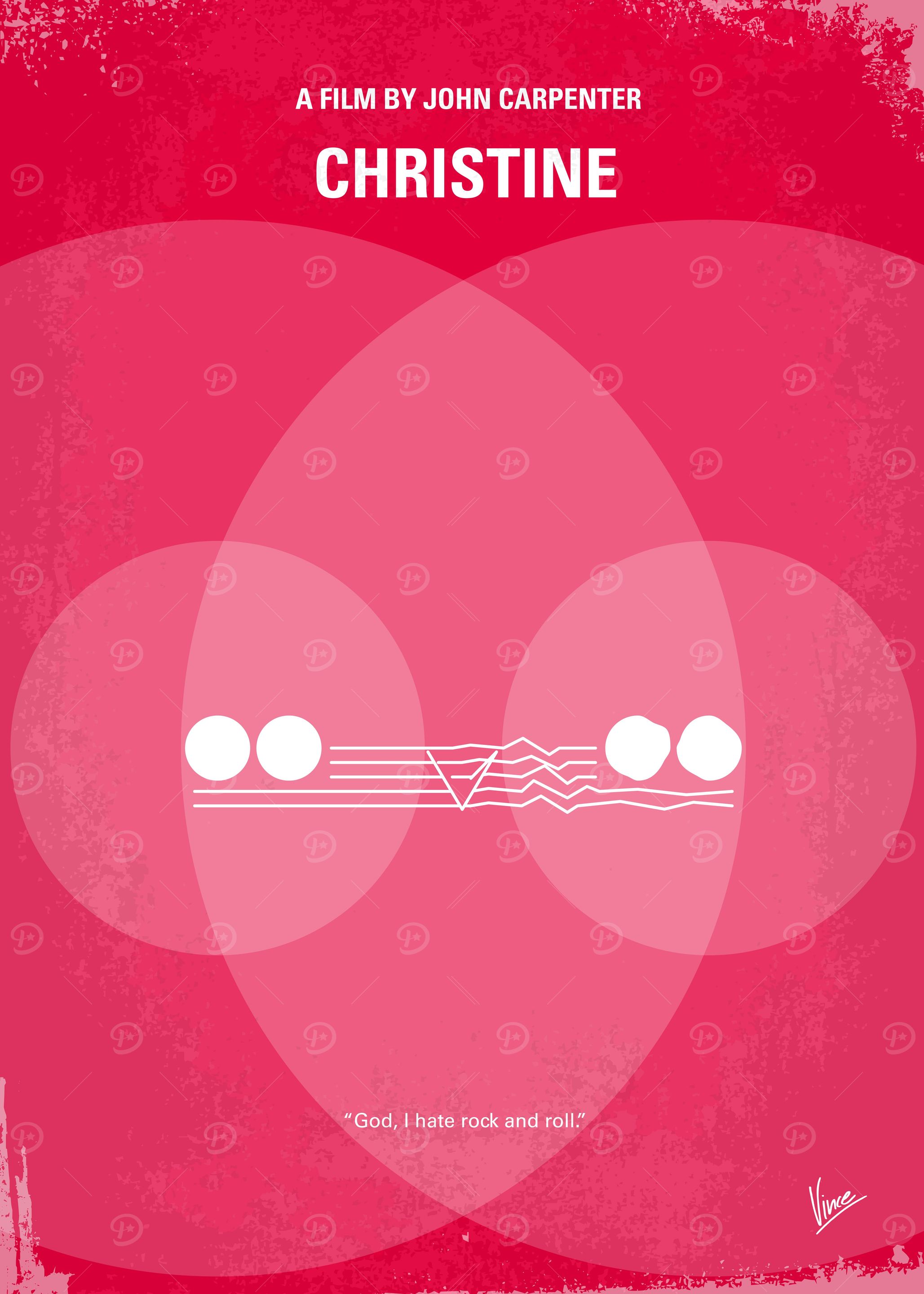 No016 My Christine minimal movie poster A nerdish boy ...