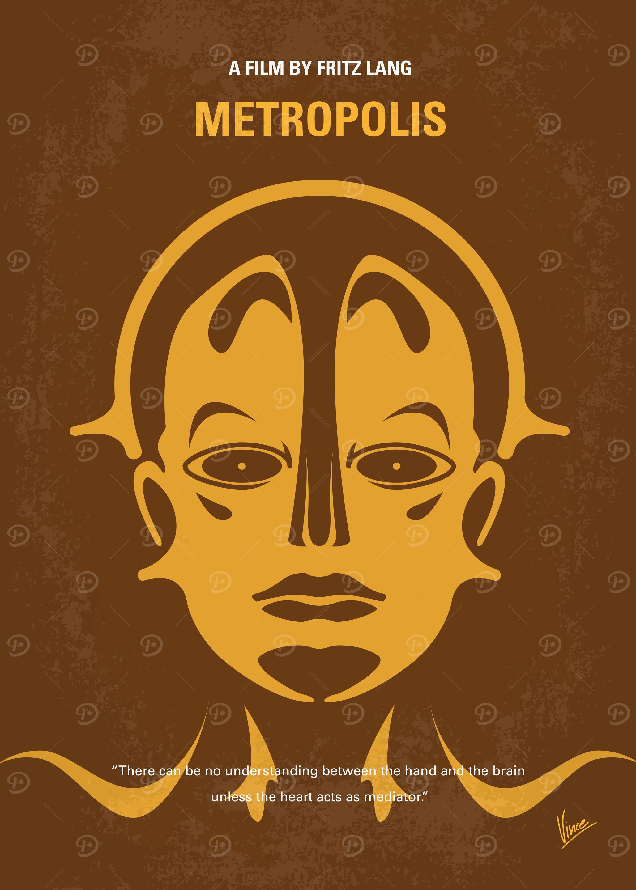 No052 My Metropolis minimal movie poster In a futurist ...