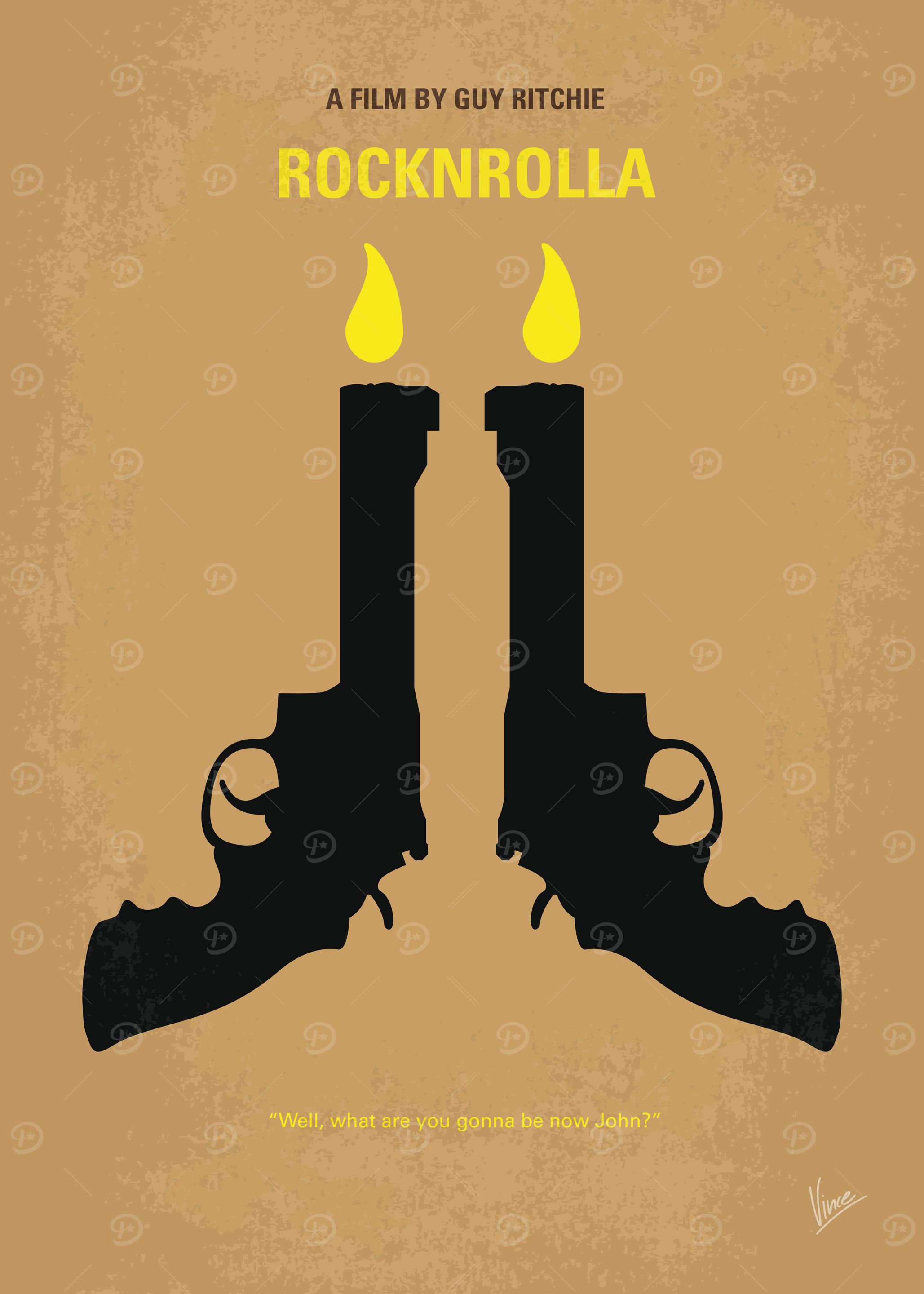 No071 My Rocknrolla minimal movie poster In London, a ...