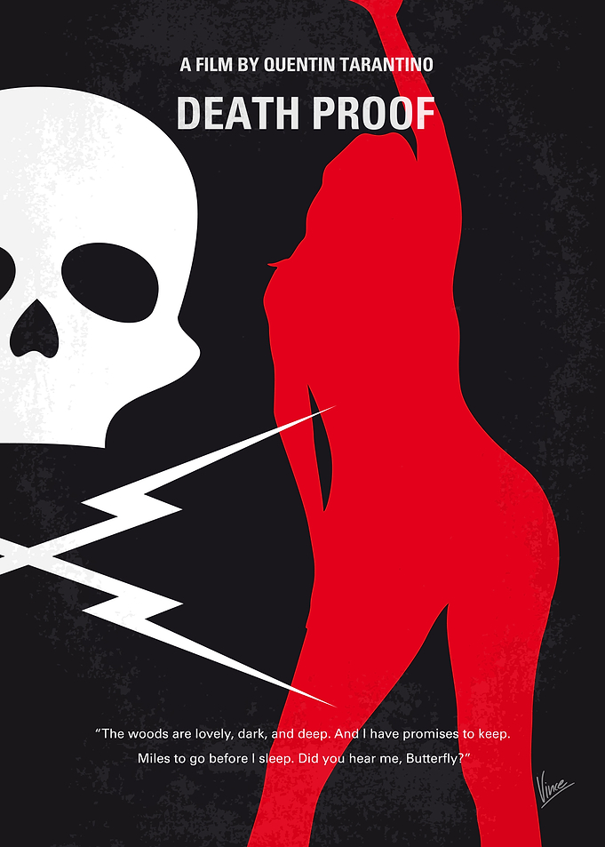 No018 My Death Proof minimal movie poster Two separate ...