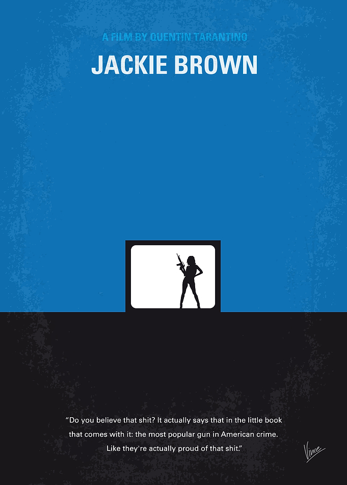 No044 My Jackie Brown minimal movie poster A flight at ...