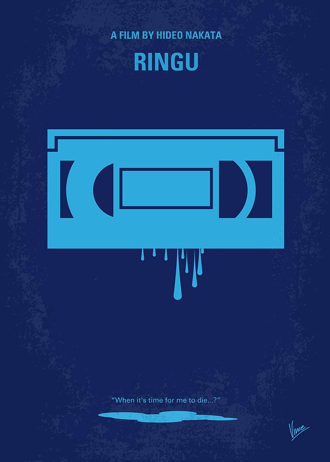 No070 My Ringu minimal movie poster A mysterious video ...