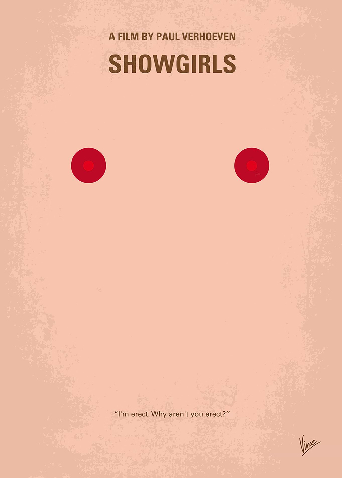 No076 My showgirls minimal movie poster A young drifte ...