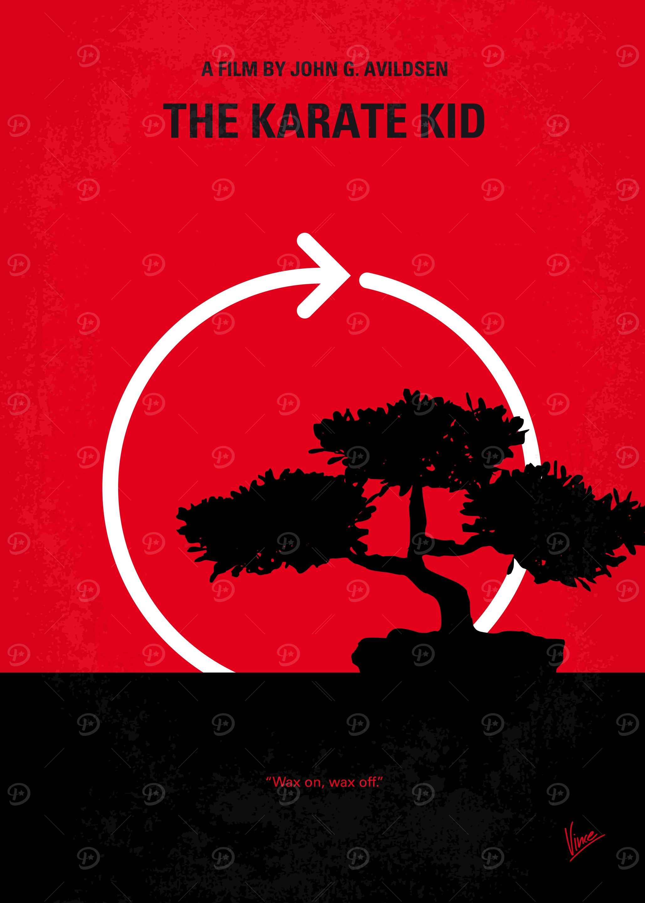 No125 My KARATE KID minimal movie poster A handyman/ma ...