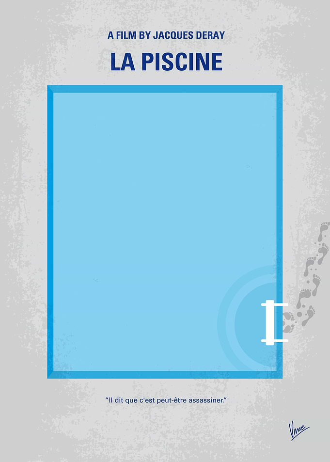 No137 My La piscine minimal movie poster Delon, Schnei ...