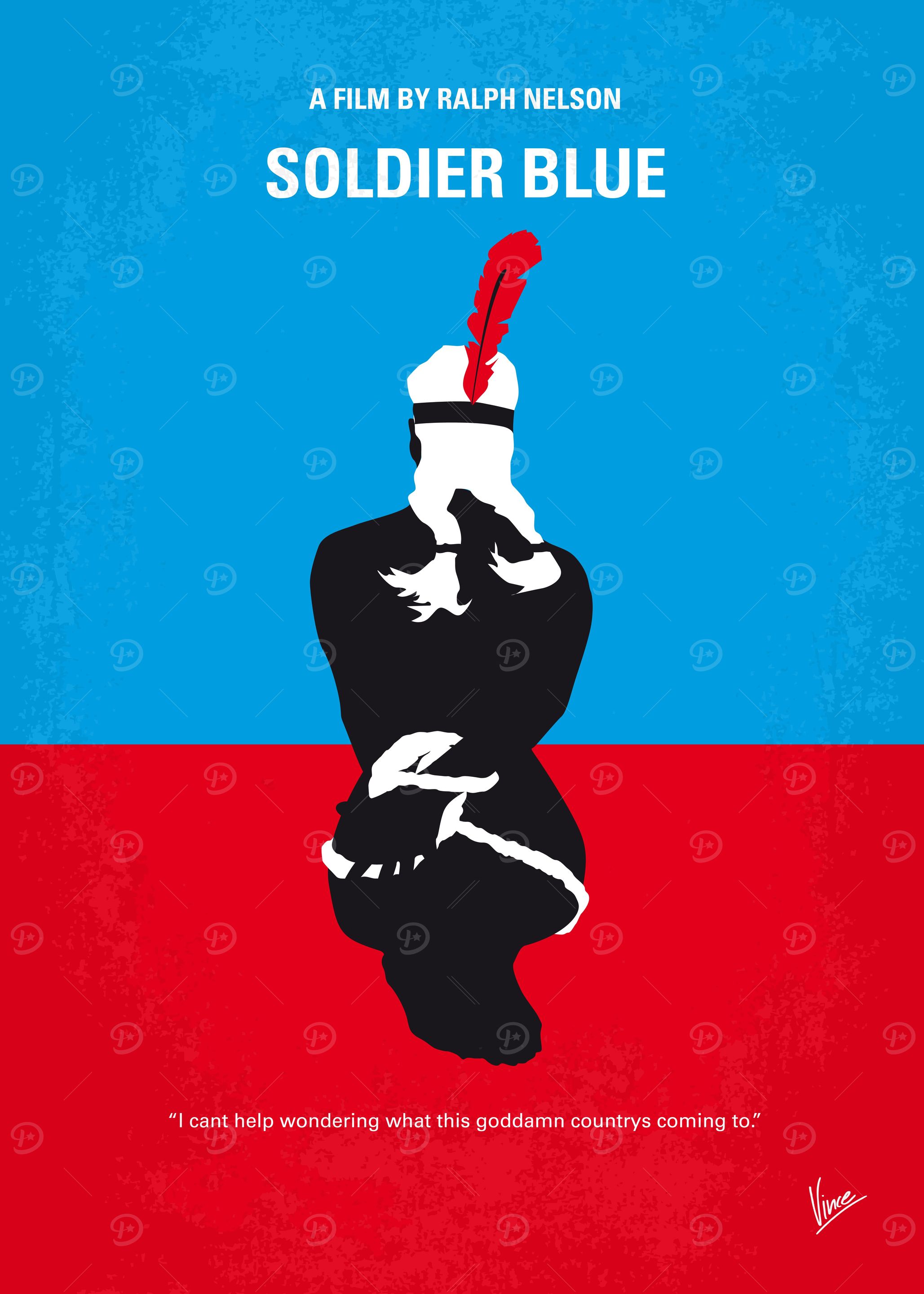 No136 My SOLDIER BLUE minimal movie poster After a cav ...