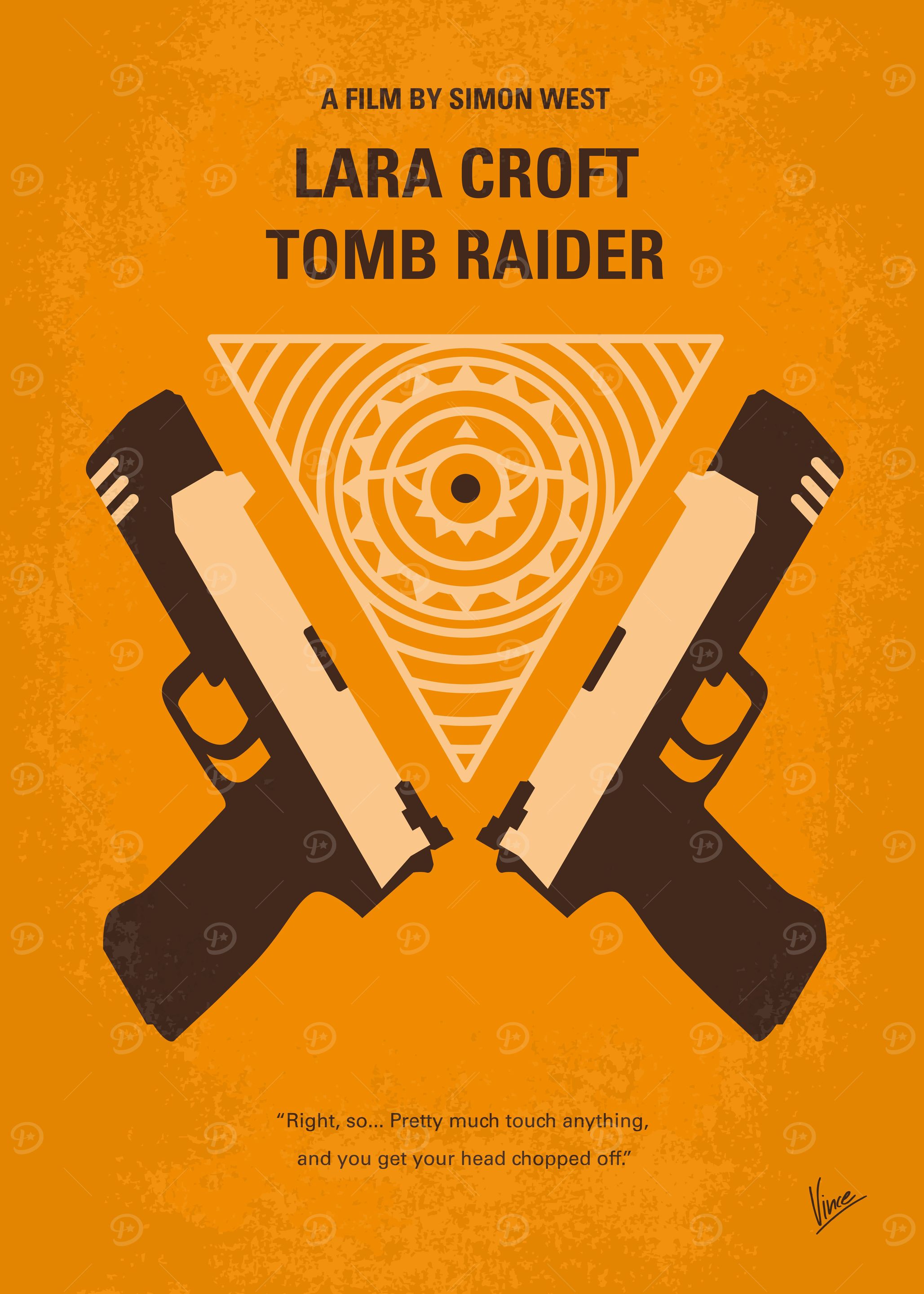 No209 Lara Croft Tomb Raider minimal movie poster Vide ...