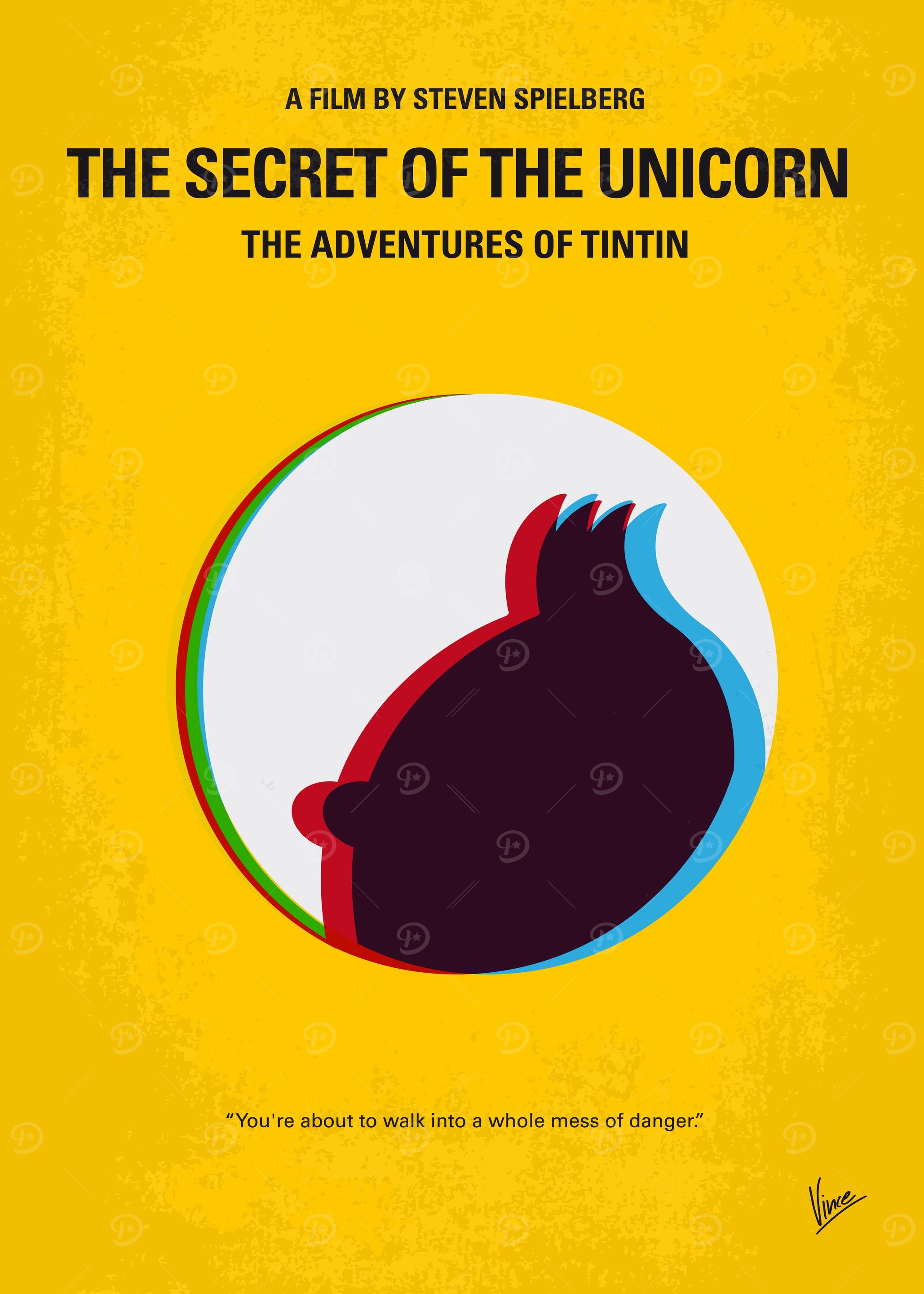 No096 My TINTIN-3D minimal movie poster Intrepid repor ...