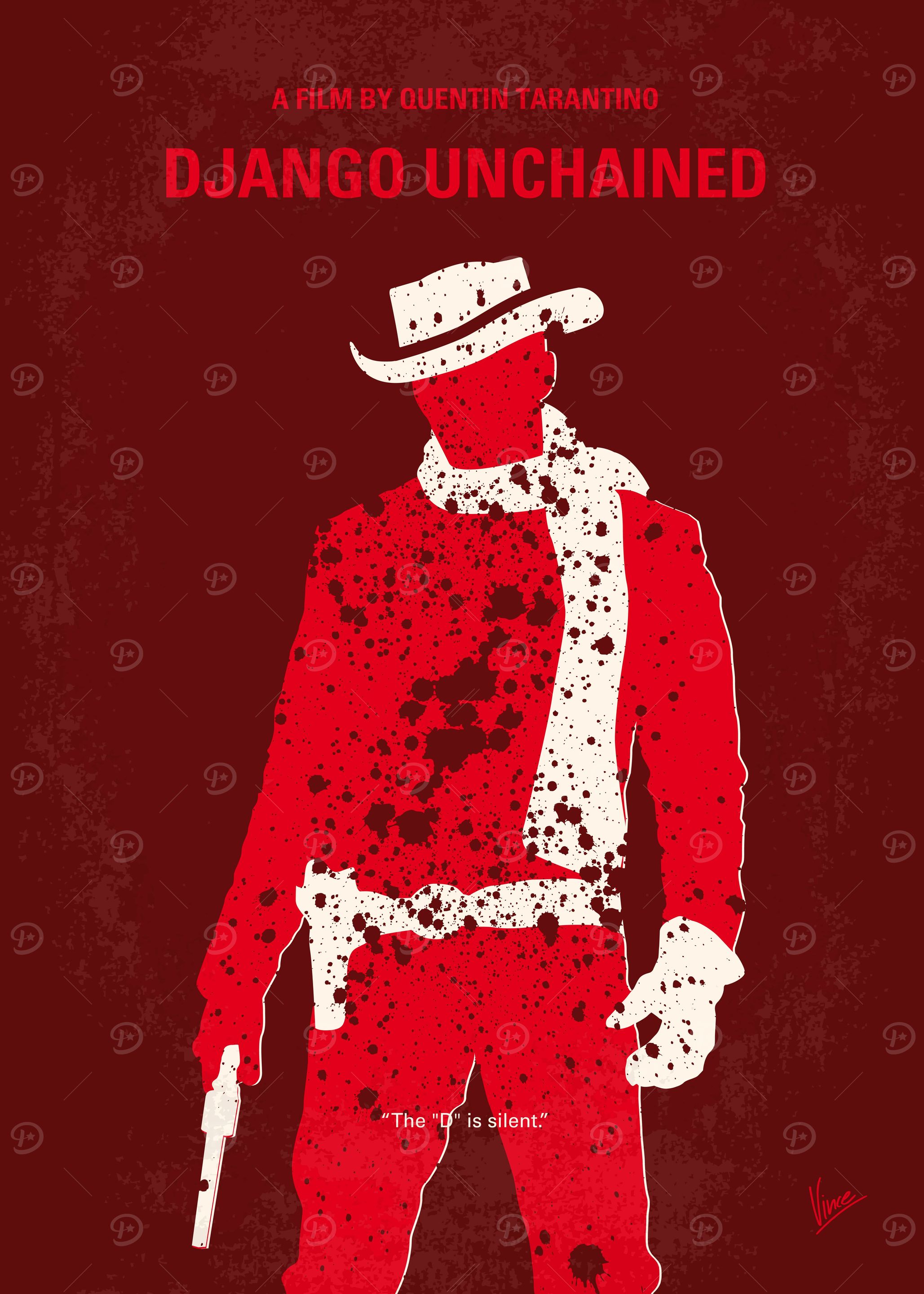 No184 My Django Unchained minimal movie poster With th ...