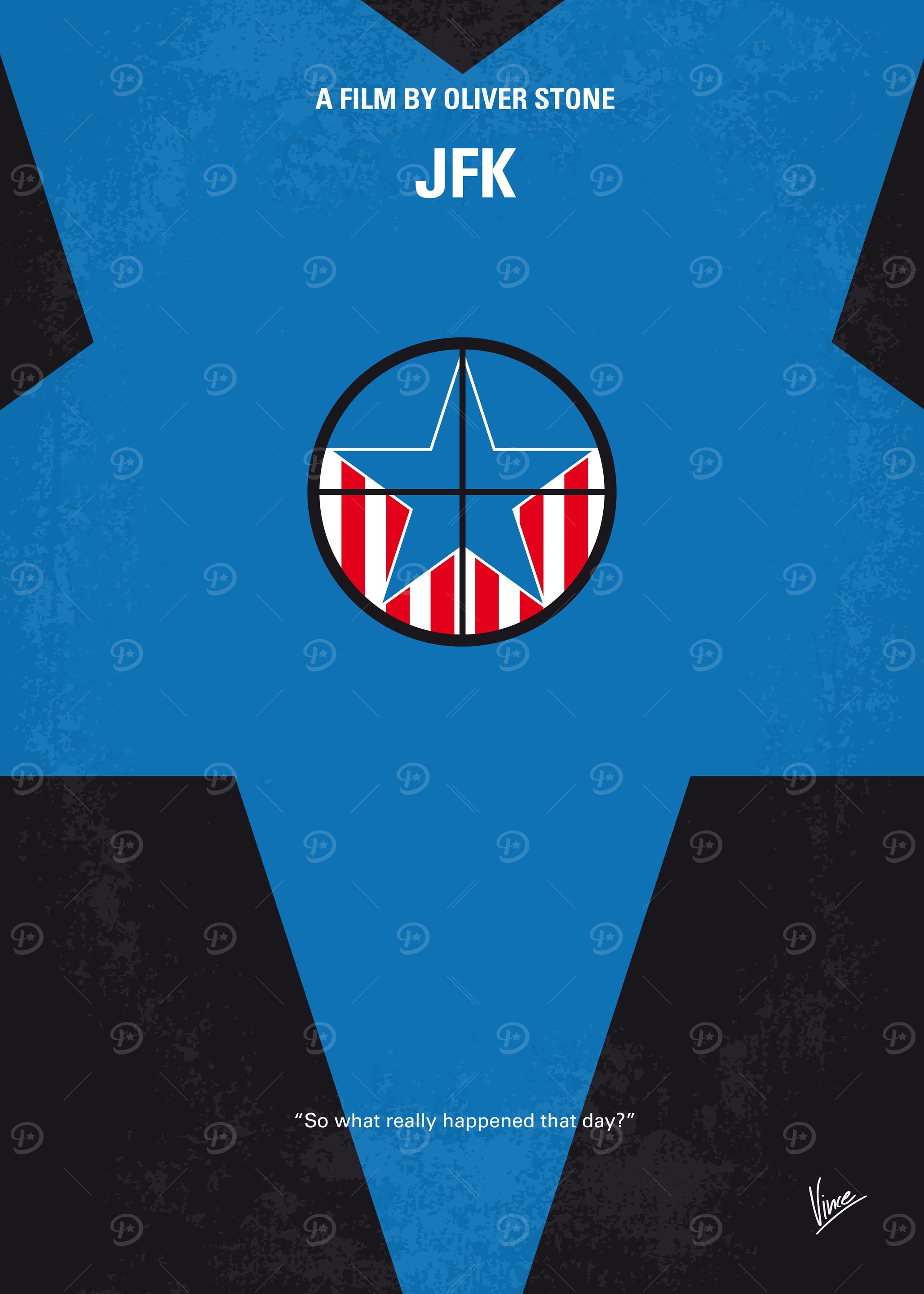 No111 My JFK minimal movie poster A New Orleans DA dis ...