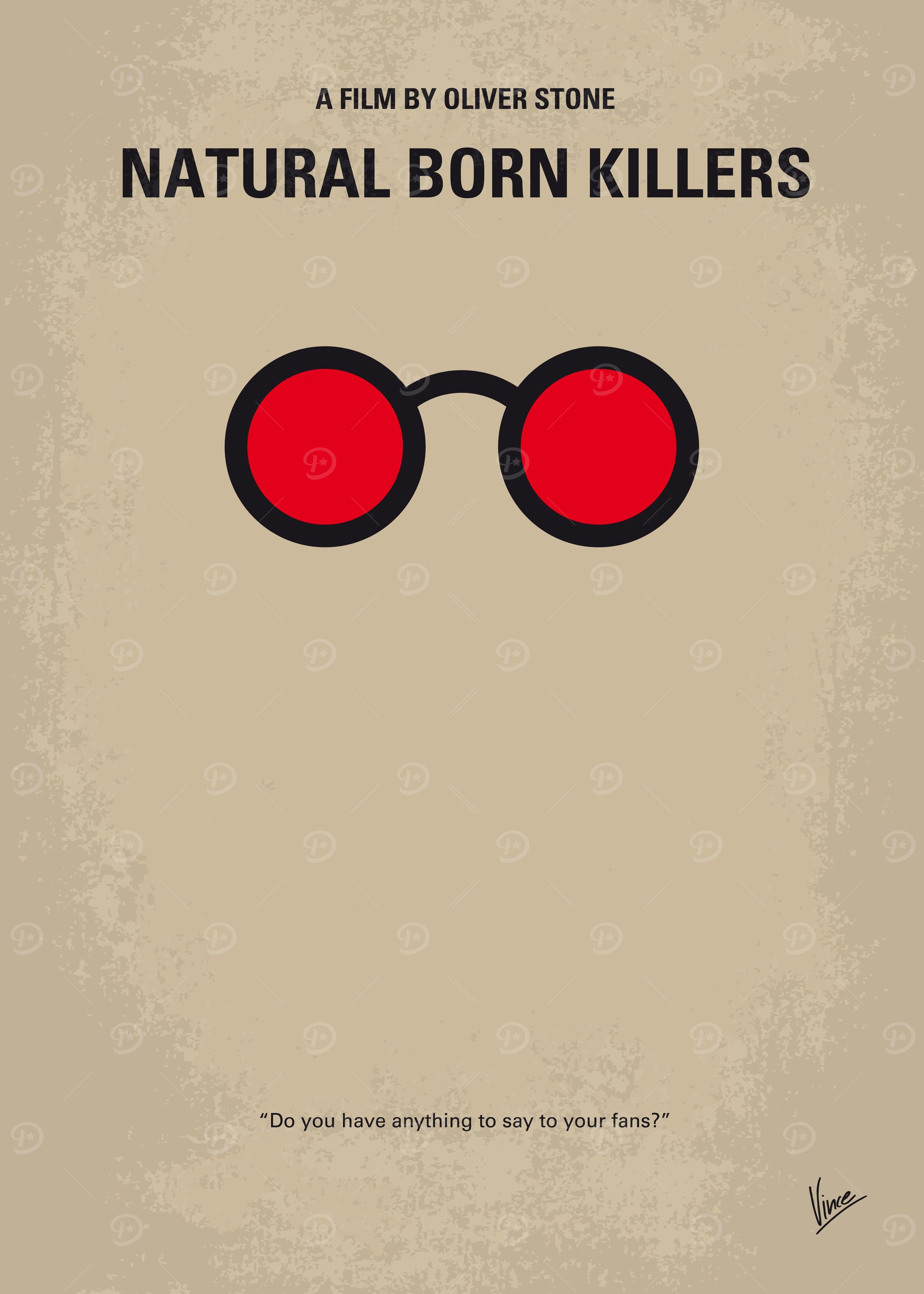 No139 My Natural Born Killers minimal movie poster Two ...