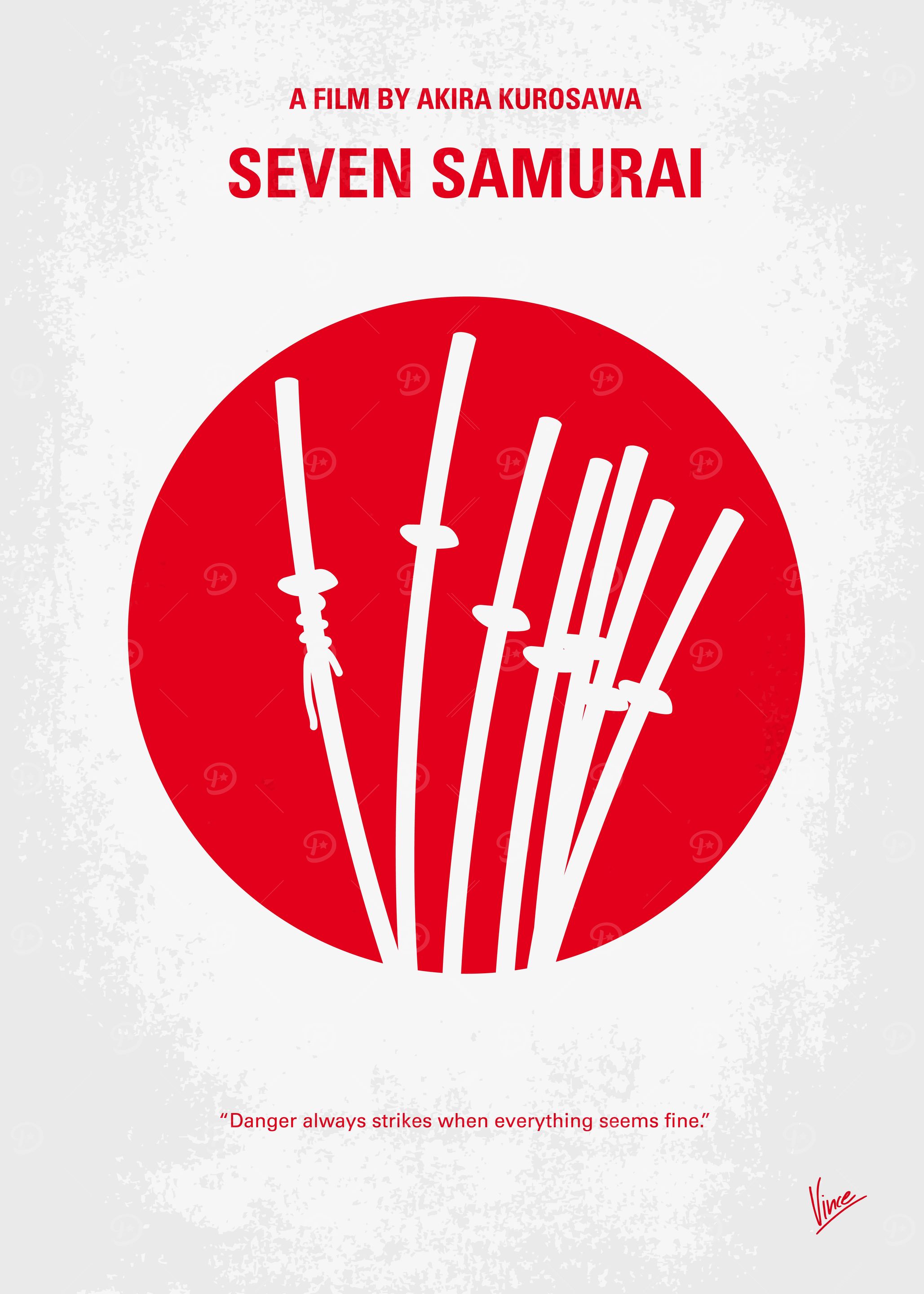 No200 My The Seven Samurai minimal movie poster A poor ...