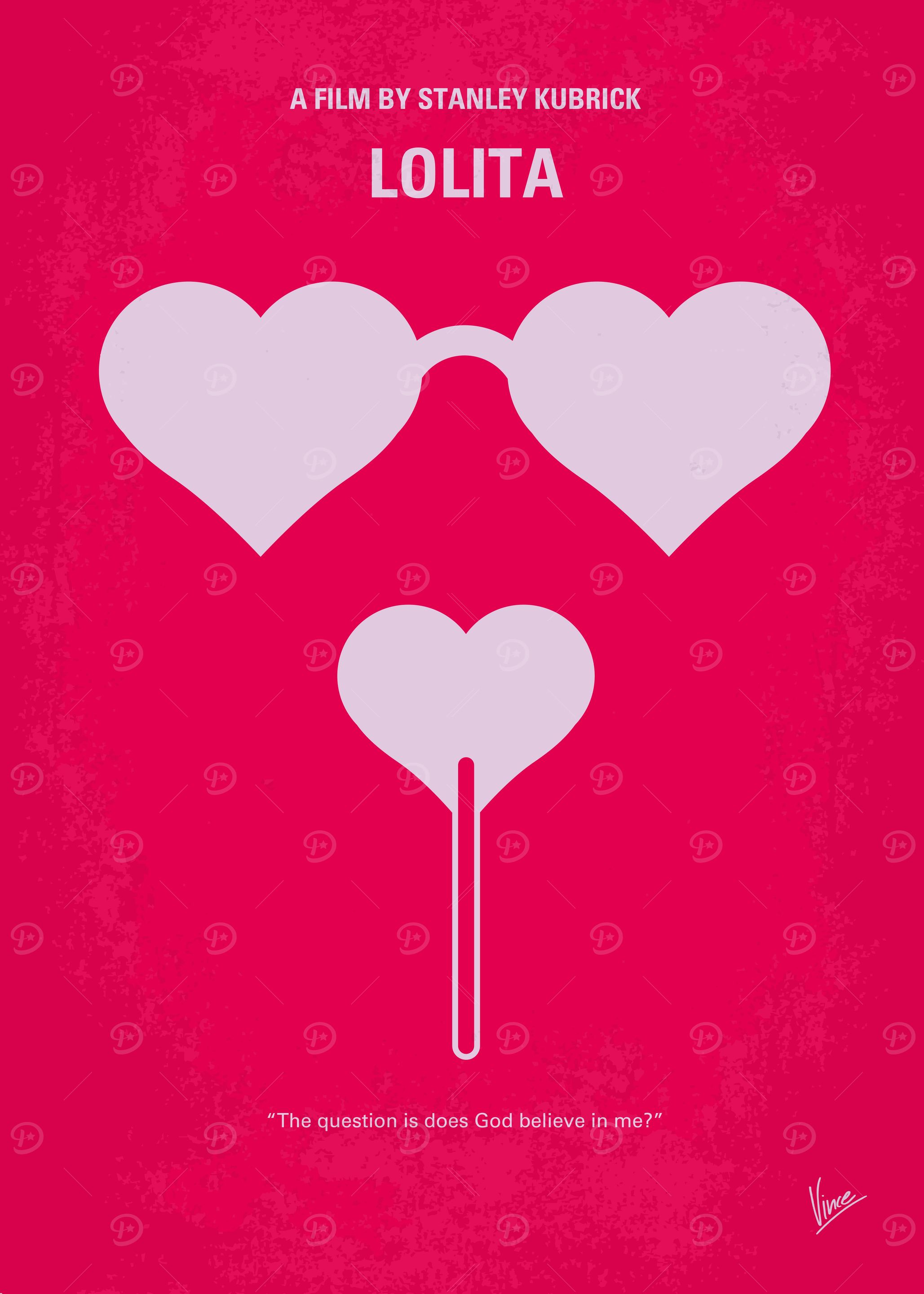 No109 My Lolita minimal movie poster A middle-aged col ...