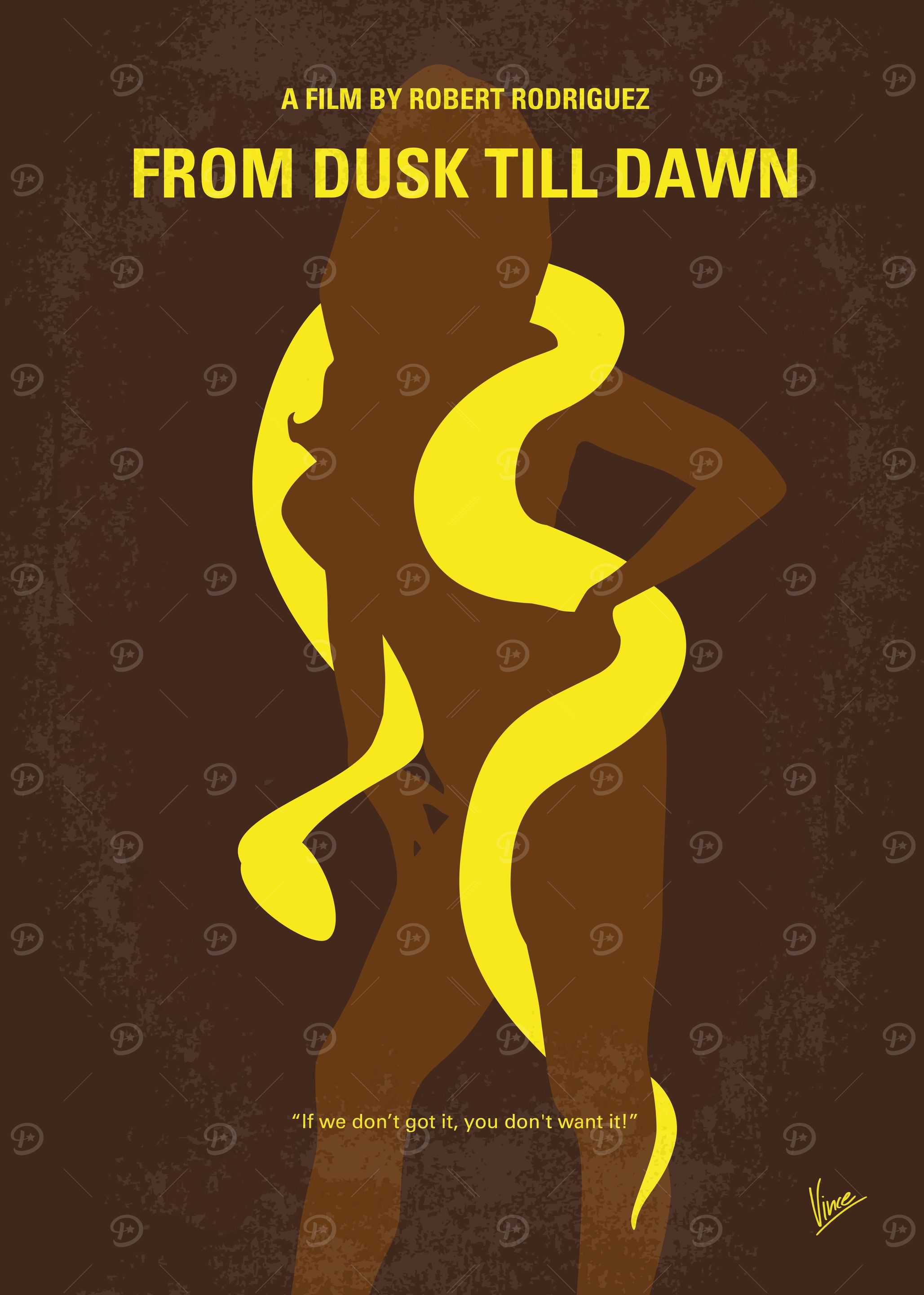 No127 My FROM DUSK TILL DAWN minimal movie poster Two ...