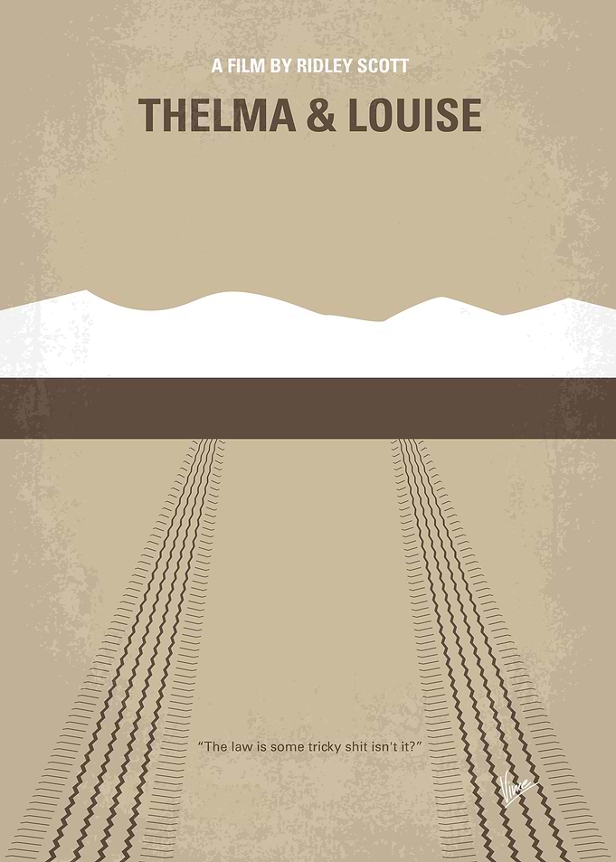 No189 My Thelma and Louise minimal movie poster An Ark ...