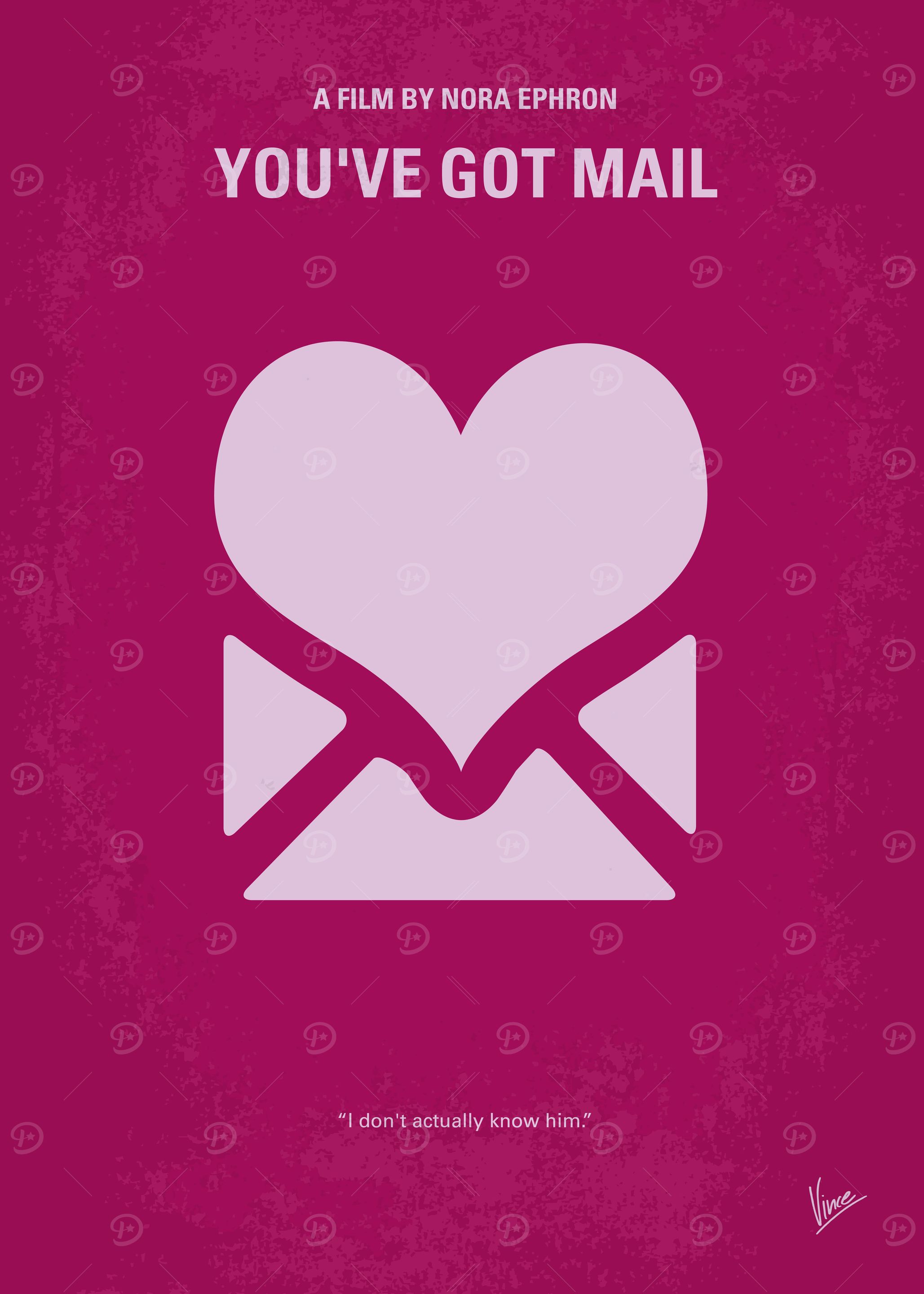 No107 My Youve Got Mail minimal movie poster Two busin ...