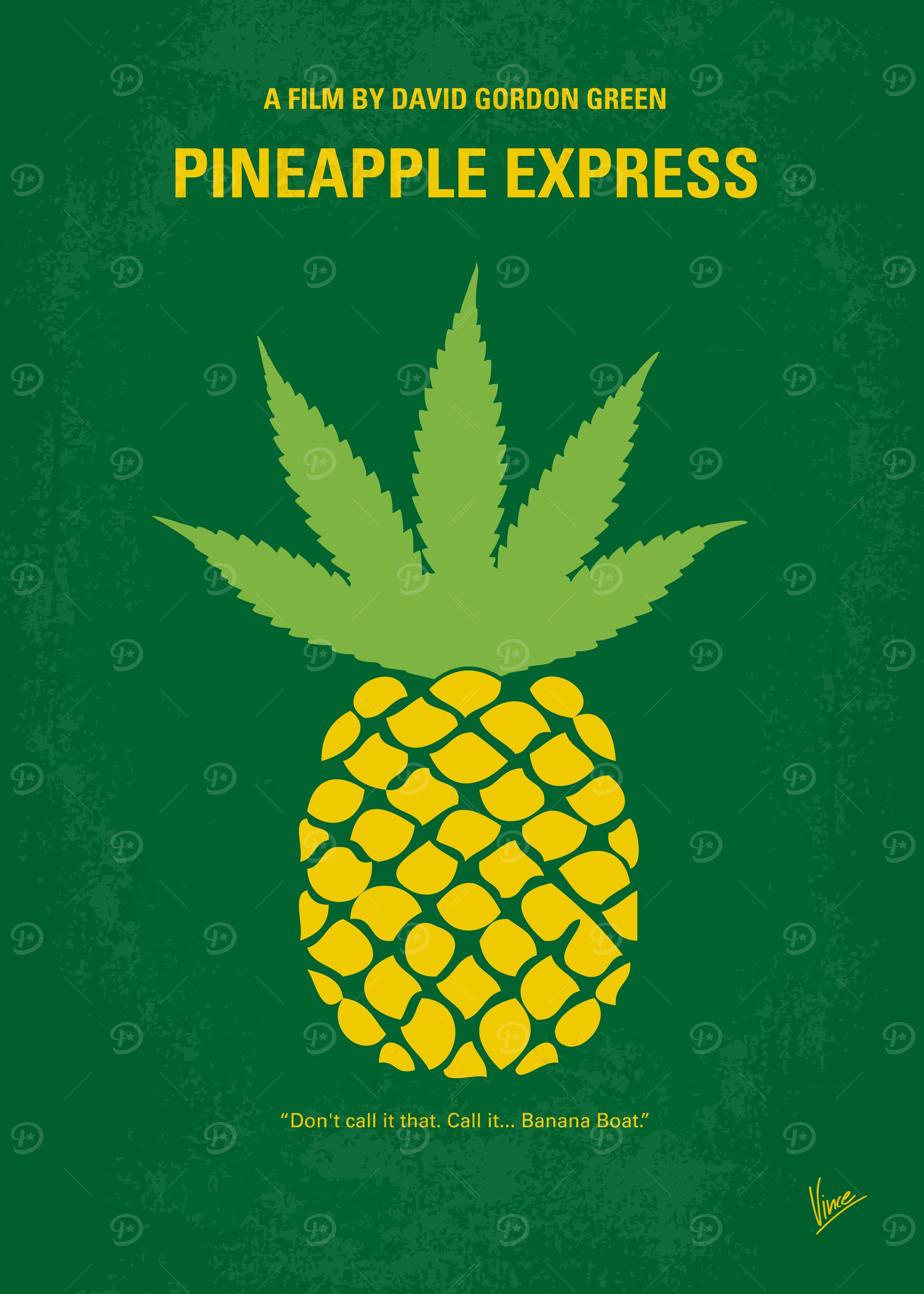 No264 My PINEAPPLE EXPRESS minimal movie poster A proc ...