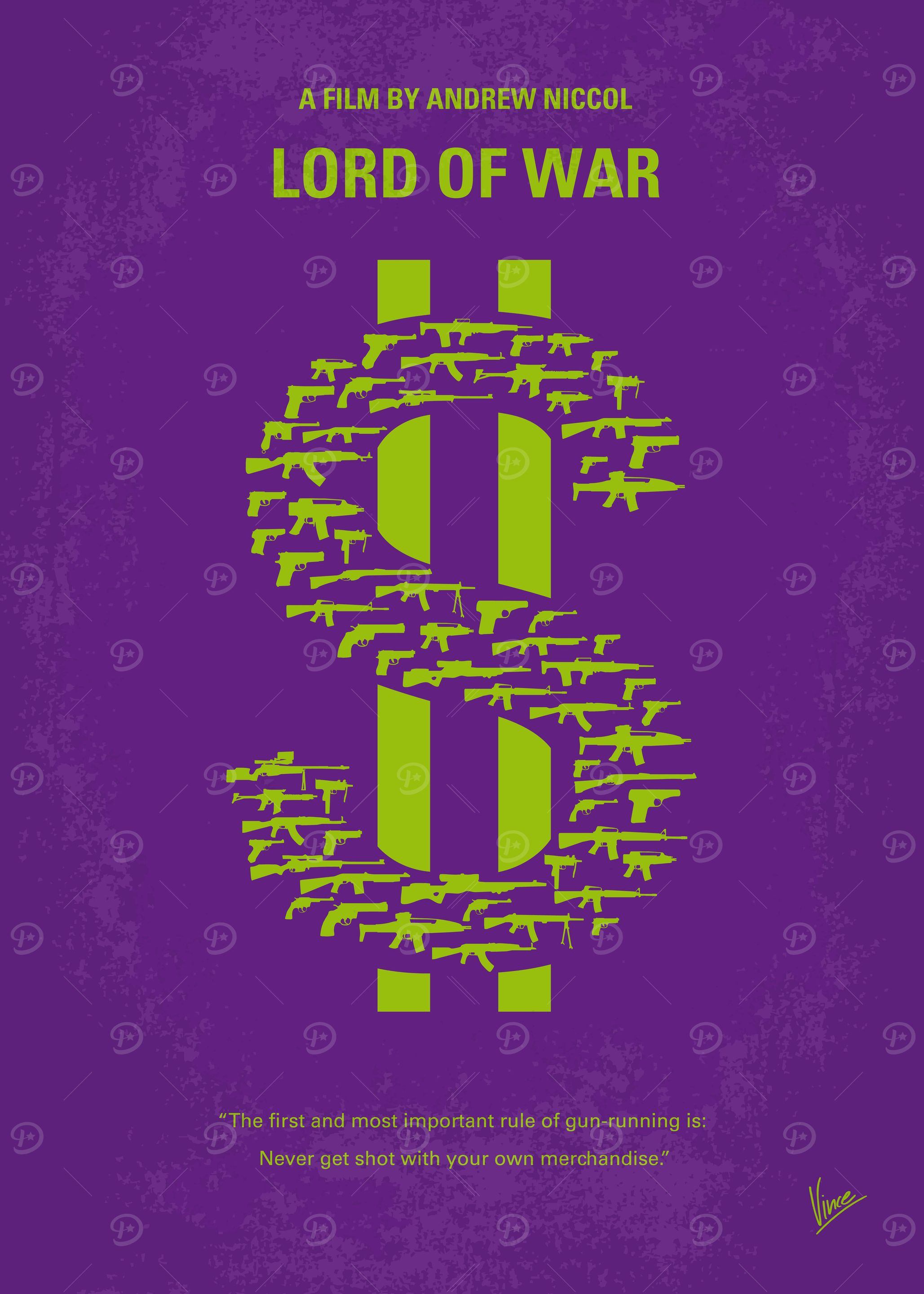 No281 My LORD OF WAR minimal movie poster An arms deal ...