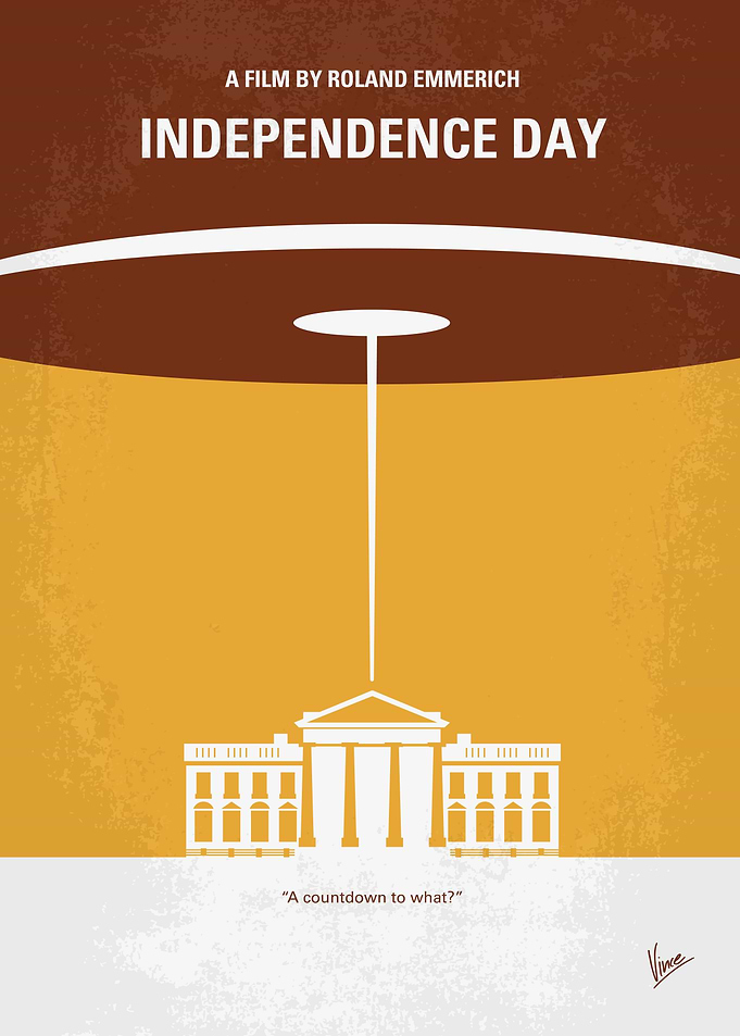 No249 My INDEPENDENCE DAY minimal movie poster The ali ...