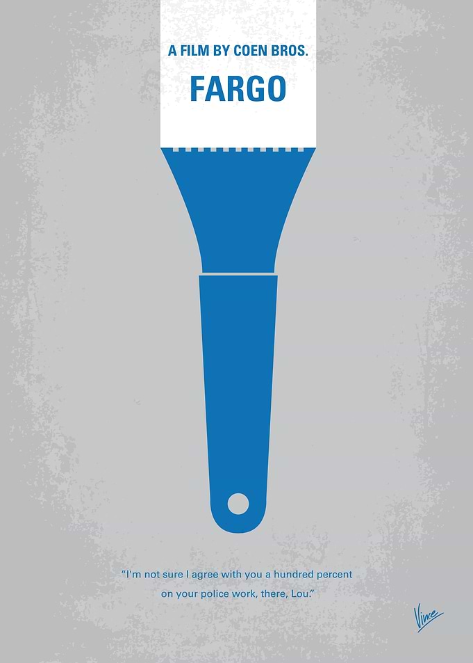 No283 My FARGO minimal movie poster Jerry Lundegaard's ...