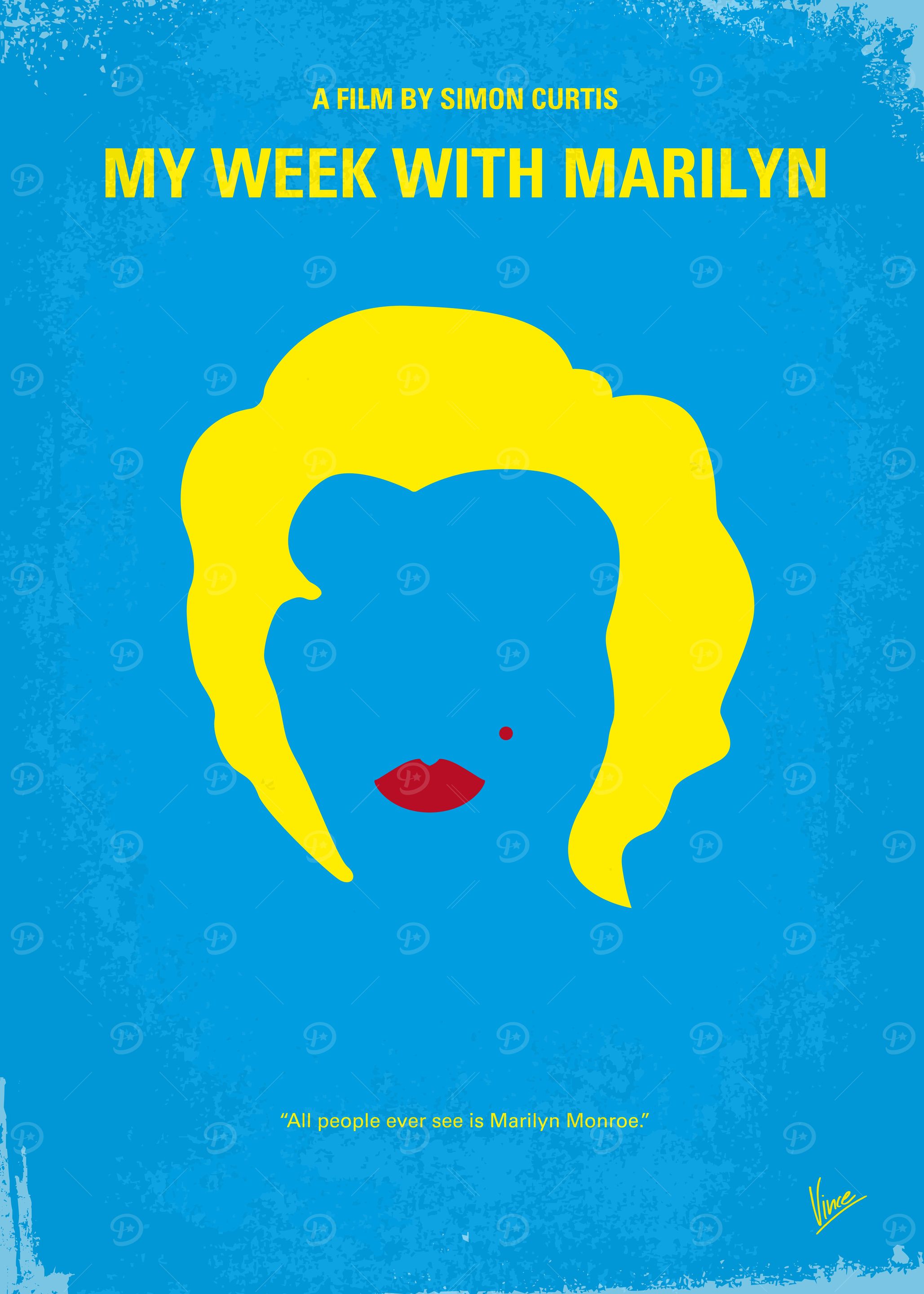 No284 My week with Marilyn minimal movie poster Colin ...