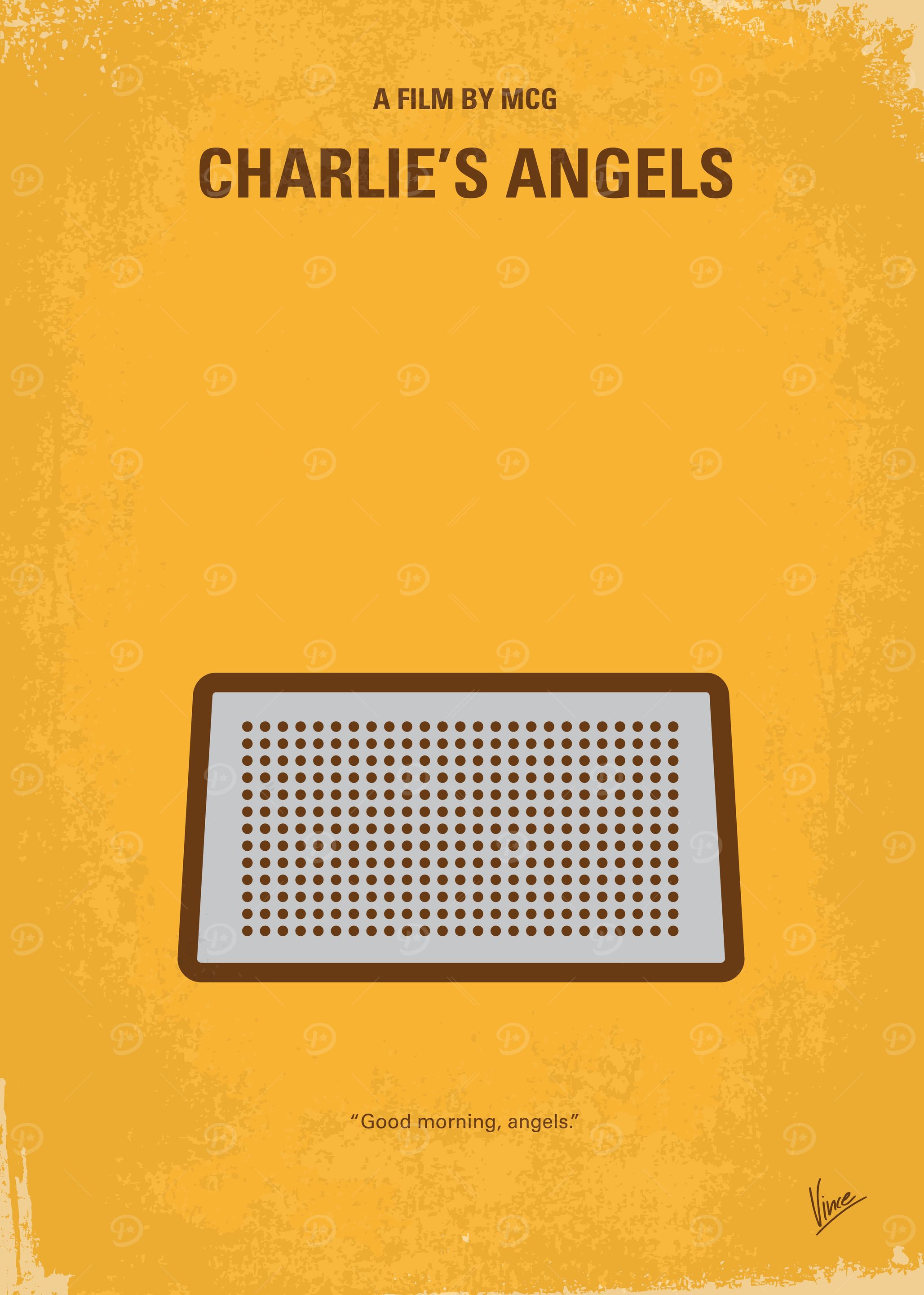 No273 My Charlies Angels minimal movie poster Three wo ...