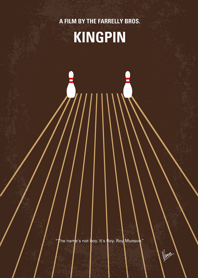 No244 My KINGPIN minimal movie poster A star bowler wh ...