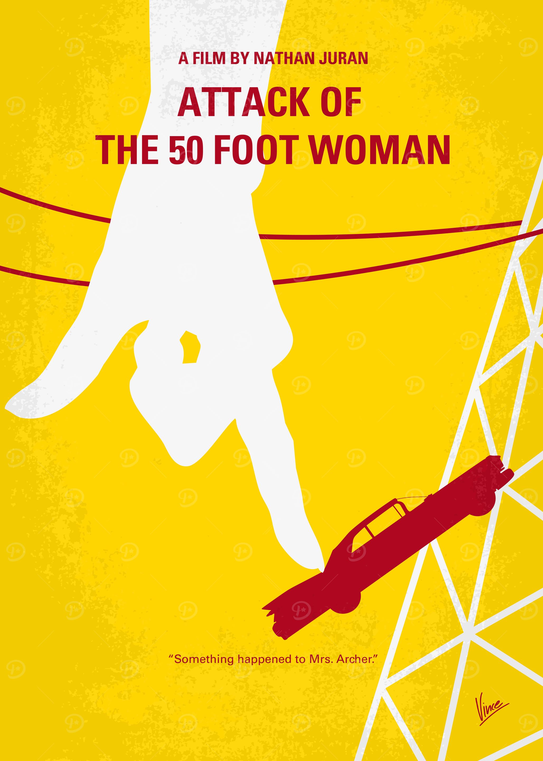 No276 My Attack of the 50 Foot Woman minimal movie post ...