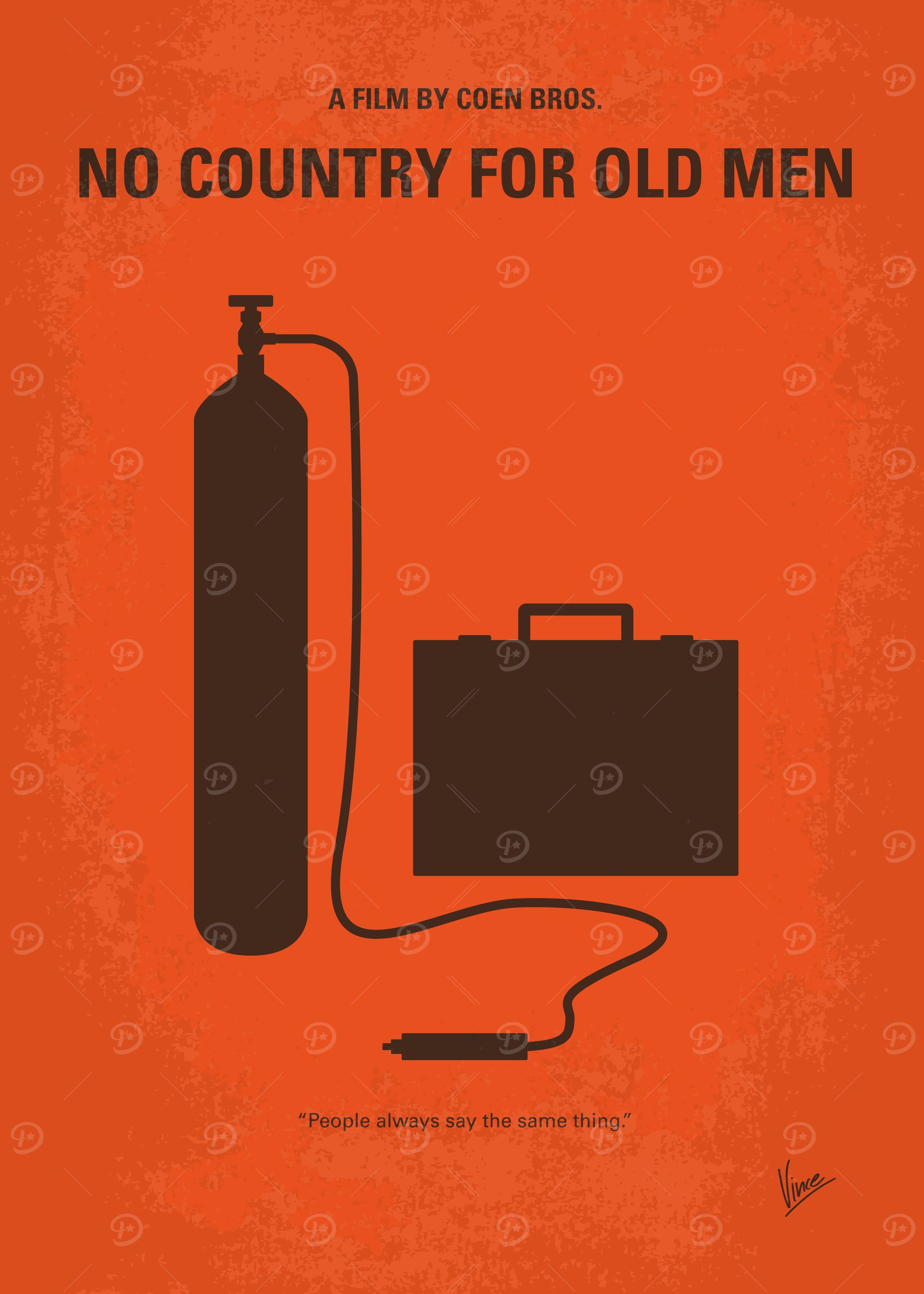 No253 My No Country for Old men minimal movie poster V ...