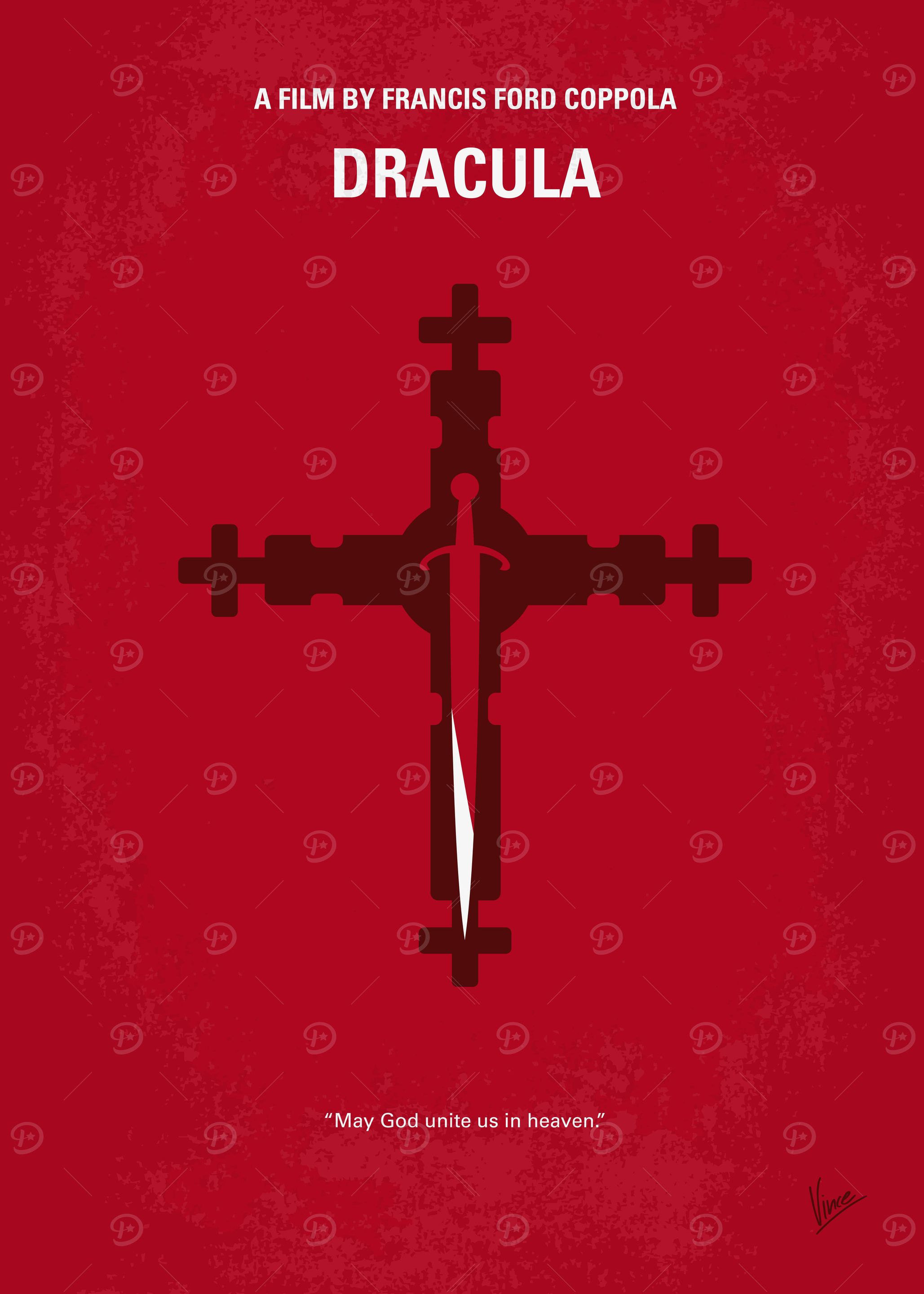 No263 My DRACULA minimal movie poster The vampire come ...