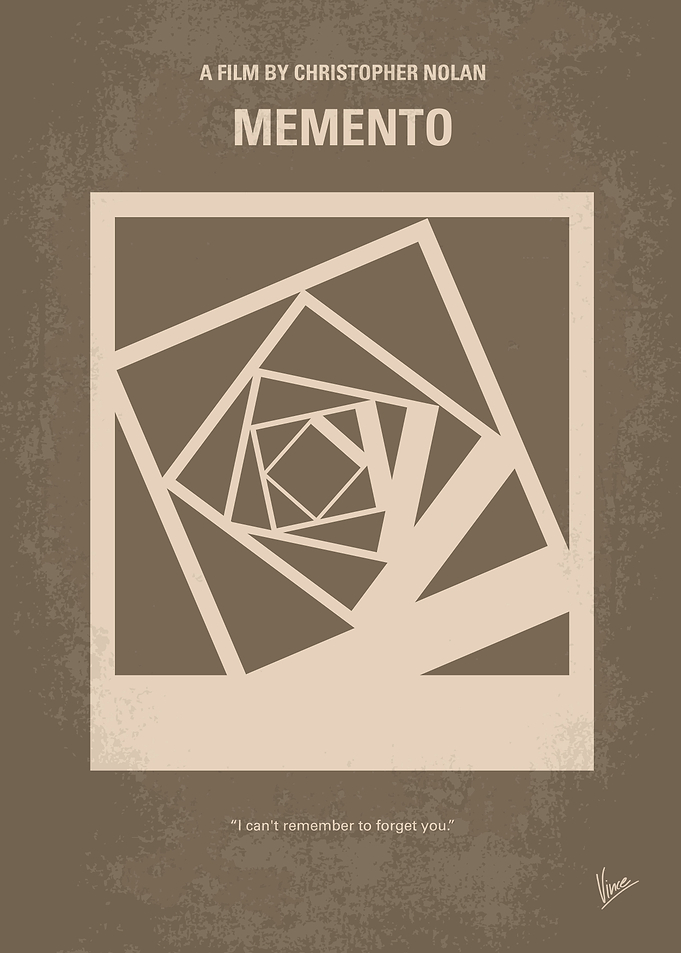 No243 My Memento minimal movie poster A man, suffering ...