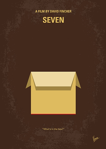 No233 My Seven minimal movie poster Two detectives, a ...